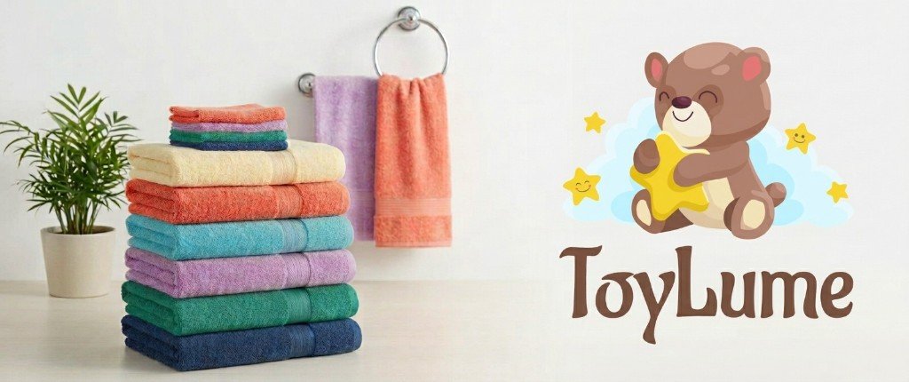 Assorted ToyLume towels in multiple colors for wholesale supply